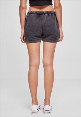 Stone-washed women's soft shorts