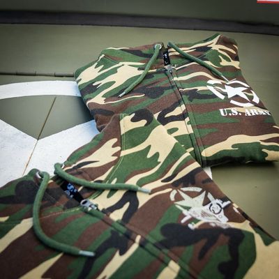 Allied Star U.S. Army camo zipped hoodie