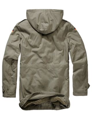 BW parka with teddy lining