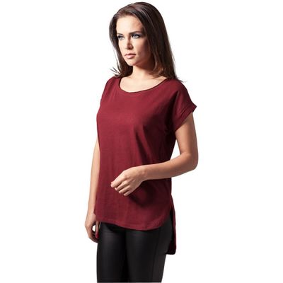 Ladies Long Back Shaped Slub Tee
