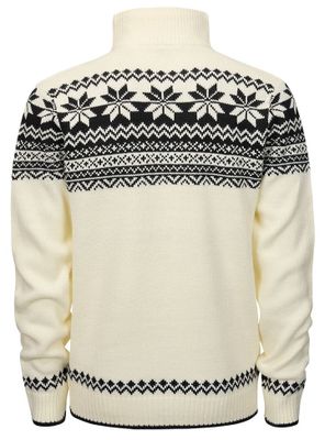 Norwegian knitted pullover - white/black