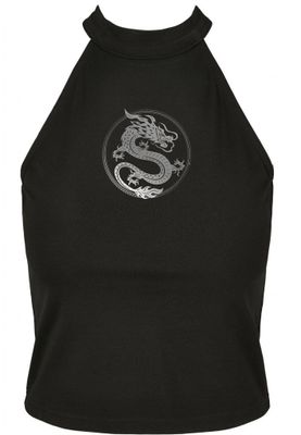 Short top with dragon