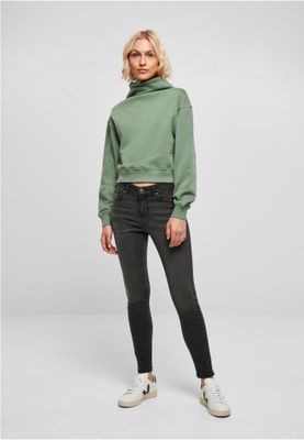 Ladies Organic Short High Neck Crew