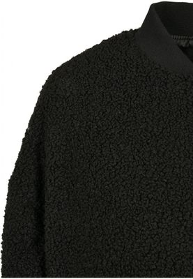 Ladies Oversized Sherpa Bomber Jacket