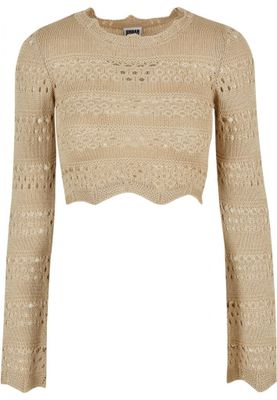 Crocheted short sweater for women