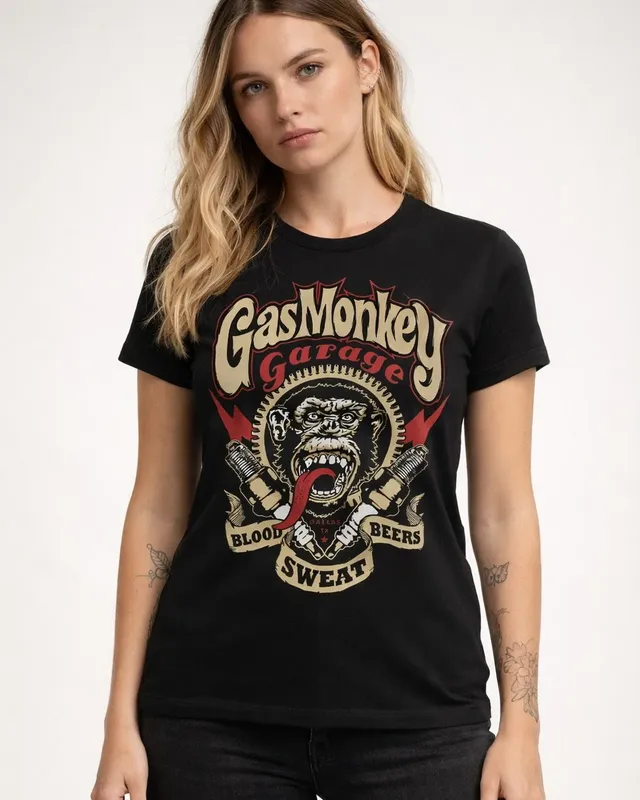 Gas Monkey Garage - Spark Plugs Girly Tee