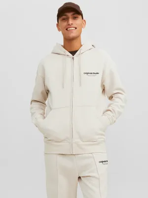 Ziphoodie med 3D-logga
