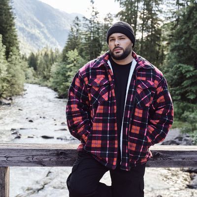 Lumberjack jacket with teddy lining