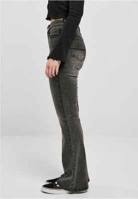 Ladies High Waist Flared Denim Pants