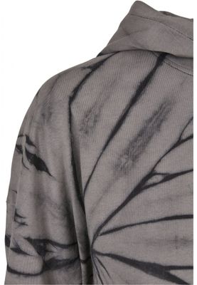 Batik-colored oversize dress with hood