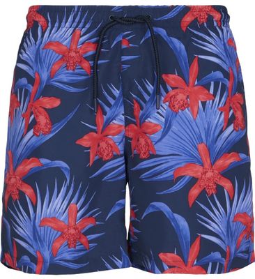 Shorts blue / red flowers