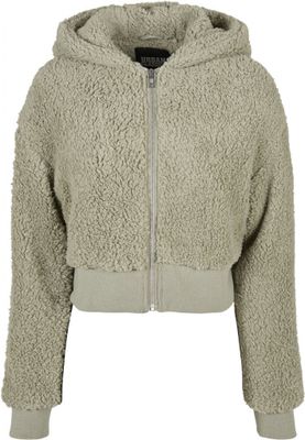 Short oversize teddy jacket