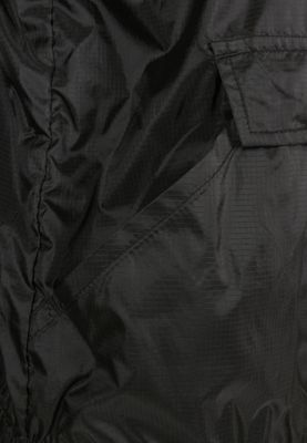 Black short hooded jacket for women
