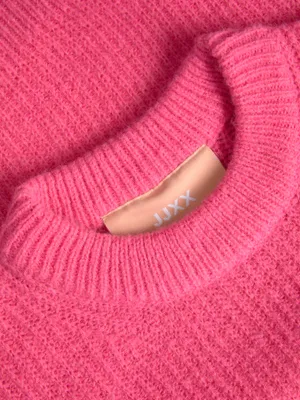 Mysig ribbstickad crew neck tröja JJXX