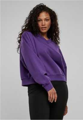 Short-sleeved V-neck sweater for ladies.