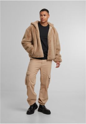 Faux Fur Huvtröja för herr – wetsand