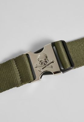 Canvas belt with skull
