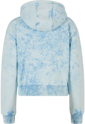 Ladies Short Oversized Towel Washed Zip Hoody