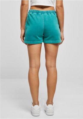 Stone-washed women's soft shorts