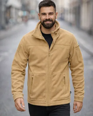 Combat-fleecejacka för herr i kamelbrunt – Brandit