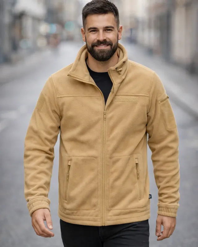 Combat-fleecejacka för herr i kamelbrunt – Brandit