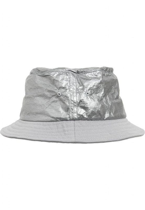 Silver Crinkled Paper Bucket Hat
