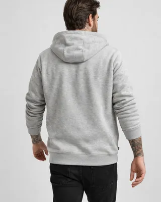 Huvtröja Teddylining för herr – grey melange