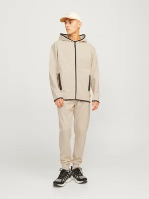 Ljusbeige slim fit joggingbyxa