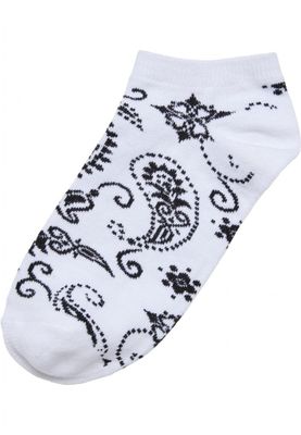 Bandana Pattern No Show Socks 5-Pack