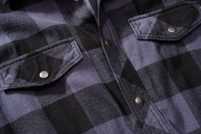 Sleeveless flannel shirt gray/black
