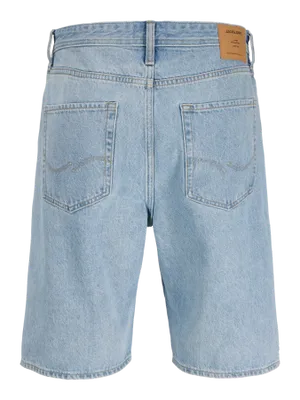 Baggy fit blå jeansshorts - herr