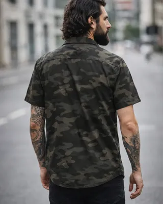 Roadstar kortærmet skjorte - darkcamo