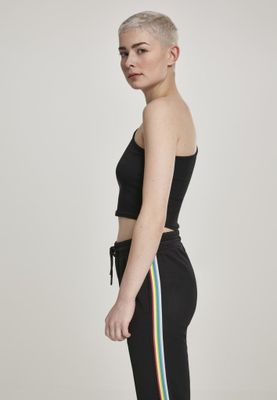 Short belly sweater with a shoulder strap