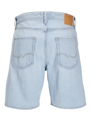 Lösa denimshorts med hög midja och stonewash
