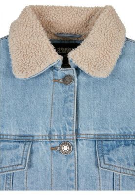Ladies Oversized Sherpa Denim Jacket