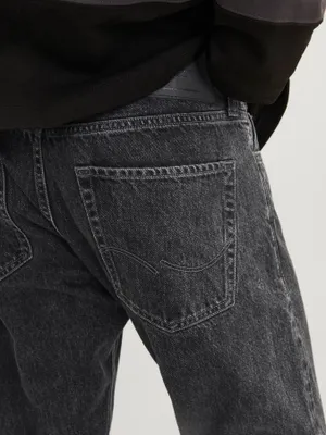 Svart baggy fit jeans med struktur - ALEX