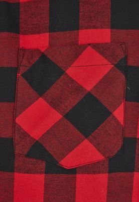 Red checkered padded men's shirt
