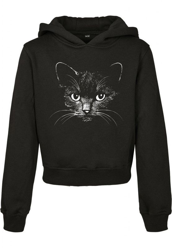 Black hoodie for children with cat