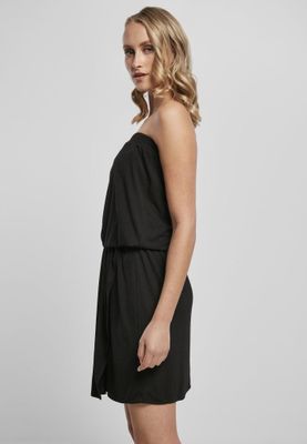 Short dress without shoulder straps