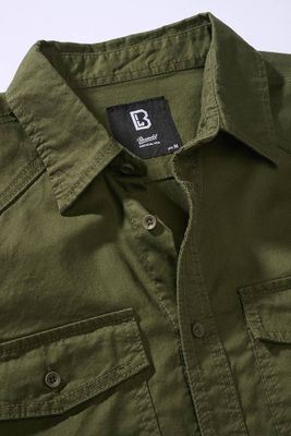Olive long sleeve flannel shirt men