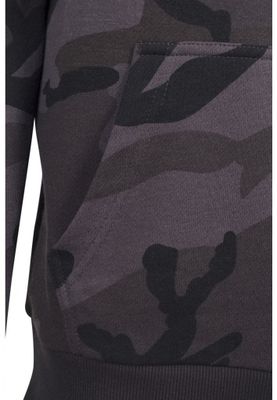 Camo-hættetrøje med høj hals
