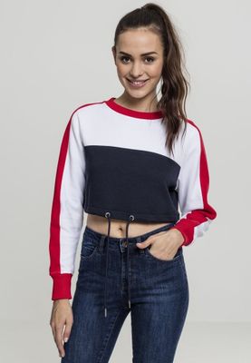 Short sweater with long arms and drawstring ladies