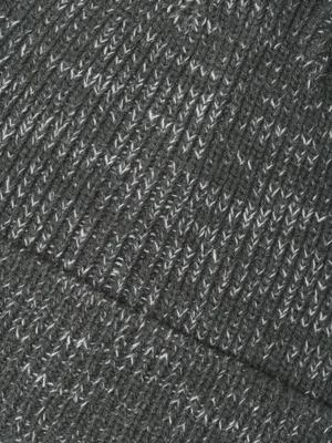 Stickad Mössa Herr – Melerad Mörkgrå Beanie