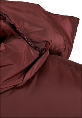 Logotyp bröst Hooded Puffer Jacket för herr – cherry
