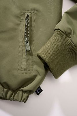 Windbreaker with fleece lining olive - Child