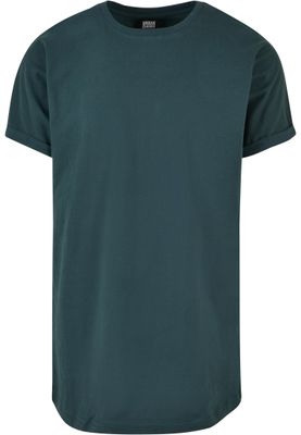 Long Shaped Turnup Tee Bottlegreen