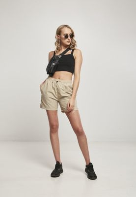 Damshorts i skrynkligt nylon