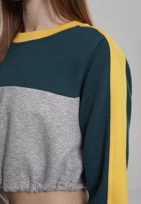 Short sweater with long arms and drawstring ladies