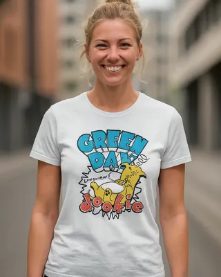 Green Day Longview Dookie T-shirt dam i vit