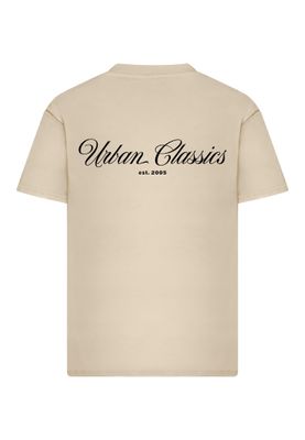 Flow Script Logo T-shirt herr i whitesand bomull